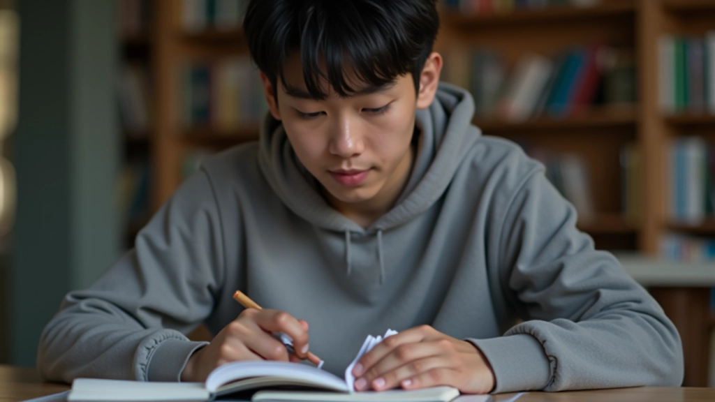 Student using flashcards with spaced repetition method, reviewing materials at planned intervals with study schedule